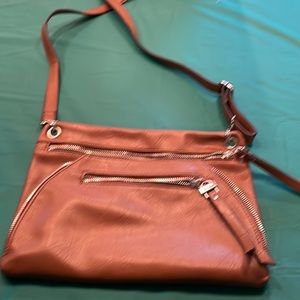 Nicole Miller brown crossbody pocketbook